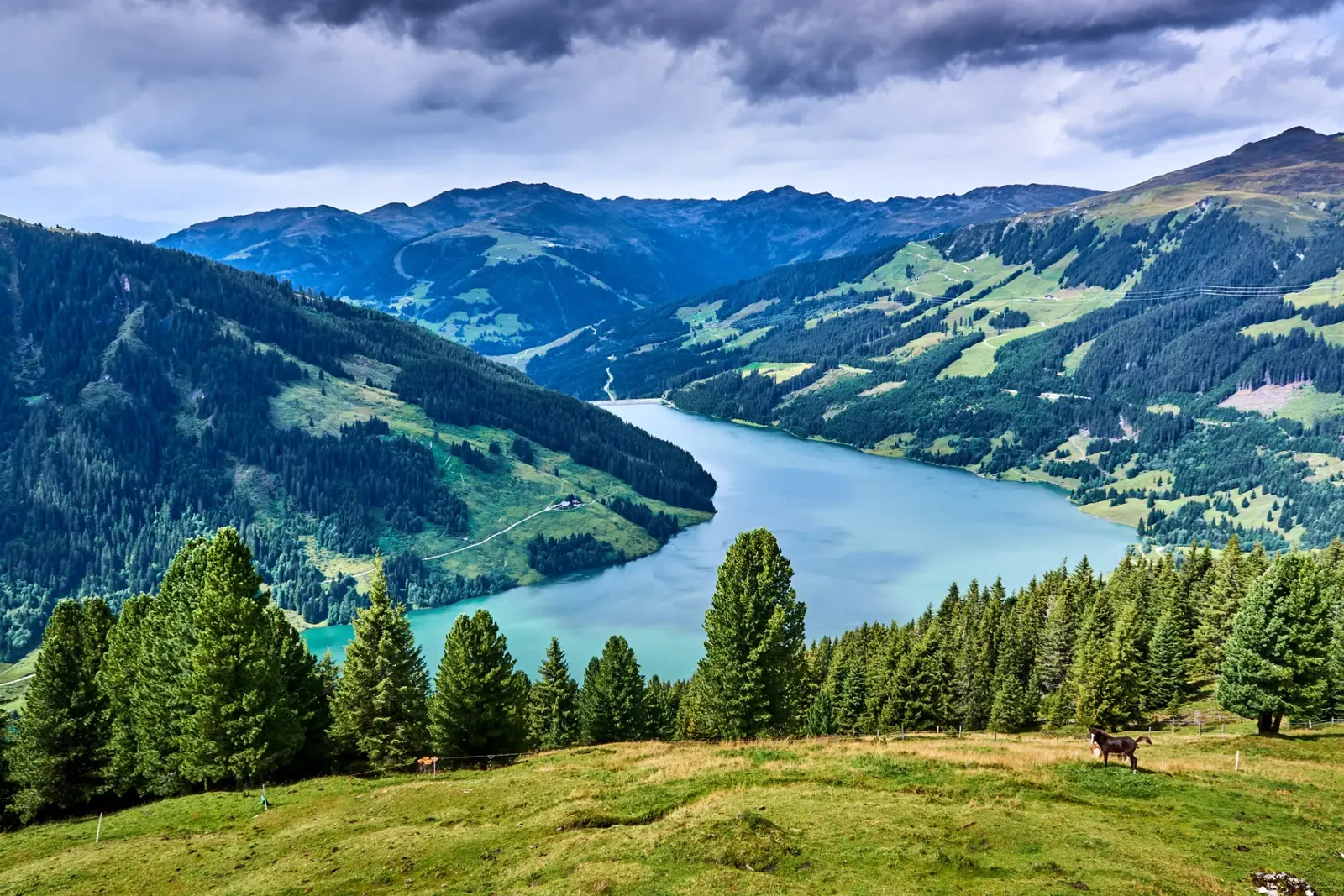 Durlassboden-Stausee bei Gerlos im Sommer